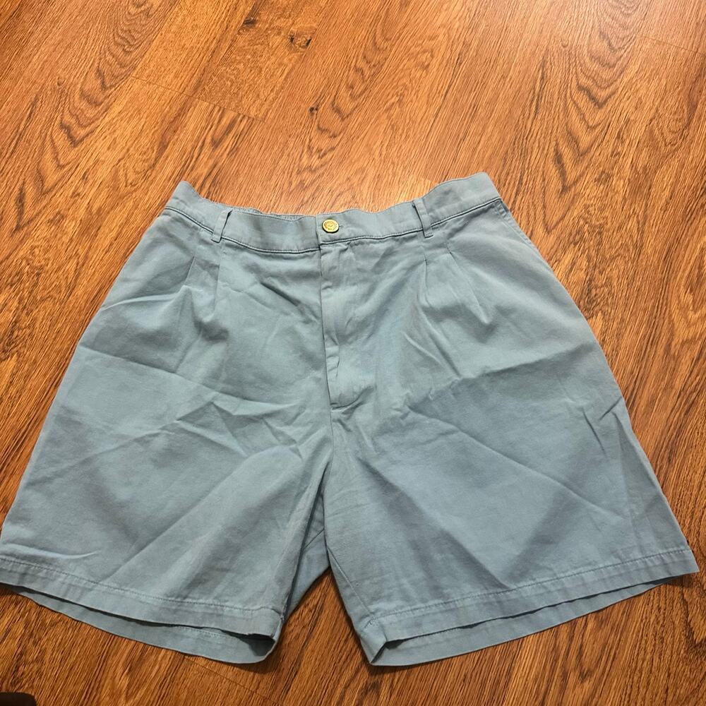 Big Bud Press Light Blue High-Waist Pleated Shorts